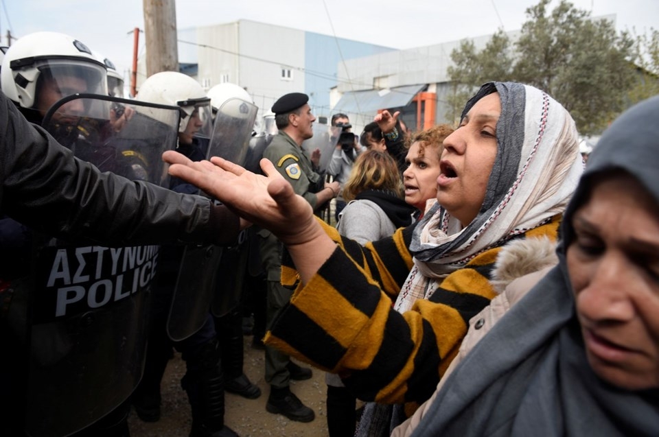 Yunanistan'da göçmenler eylem yaptı. Atina-Selanik seferleri durdu  galerisi resim 9