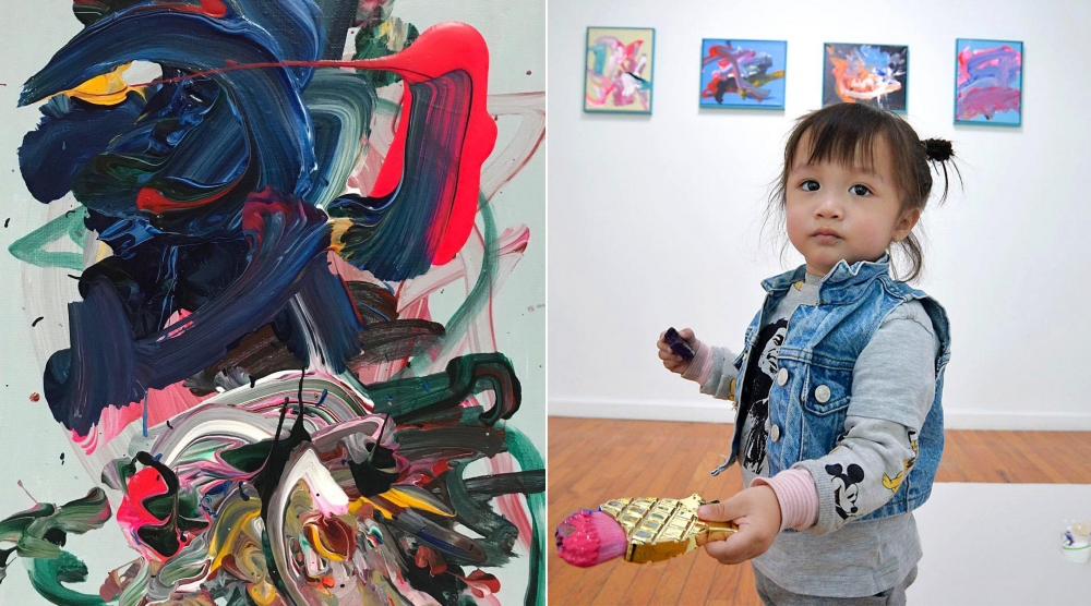Tabloları 1600 dolara alıcı bulan 2 yaşındaki ressam: Lola June galerisi resim 1