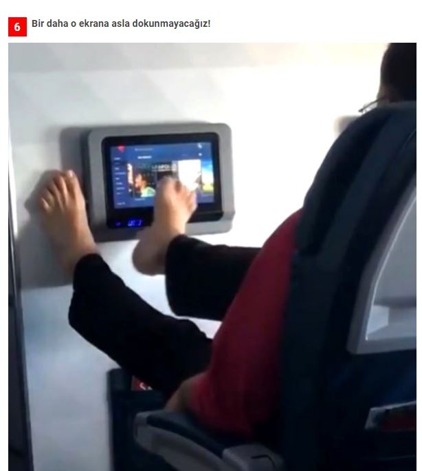 Uçakta mide bulandıran görüntü! Islak çoraplarını pencereye astı galerisi resim 6