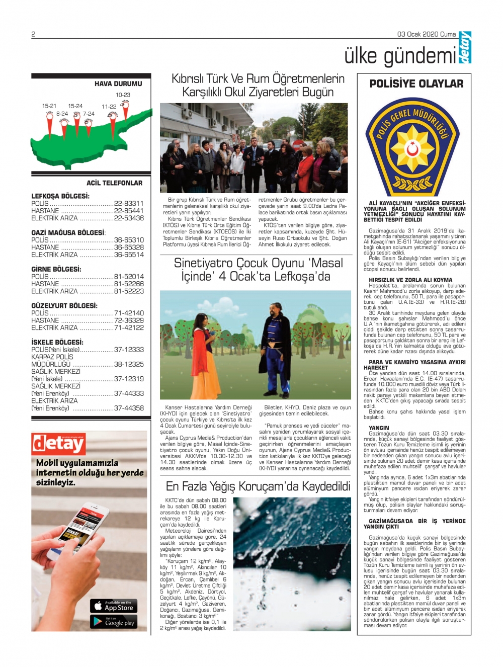Detay Gazetesi 3 Ocak 2020 galerisi resim 2