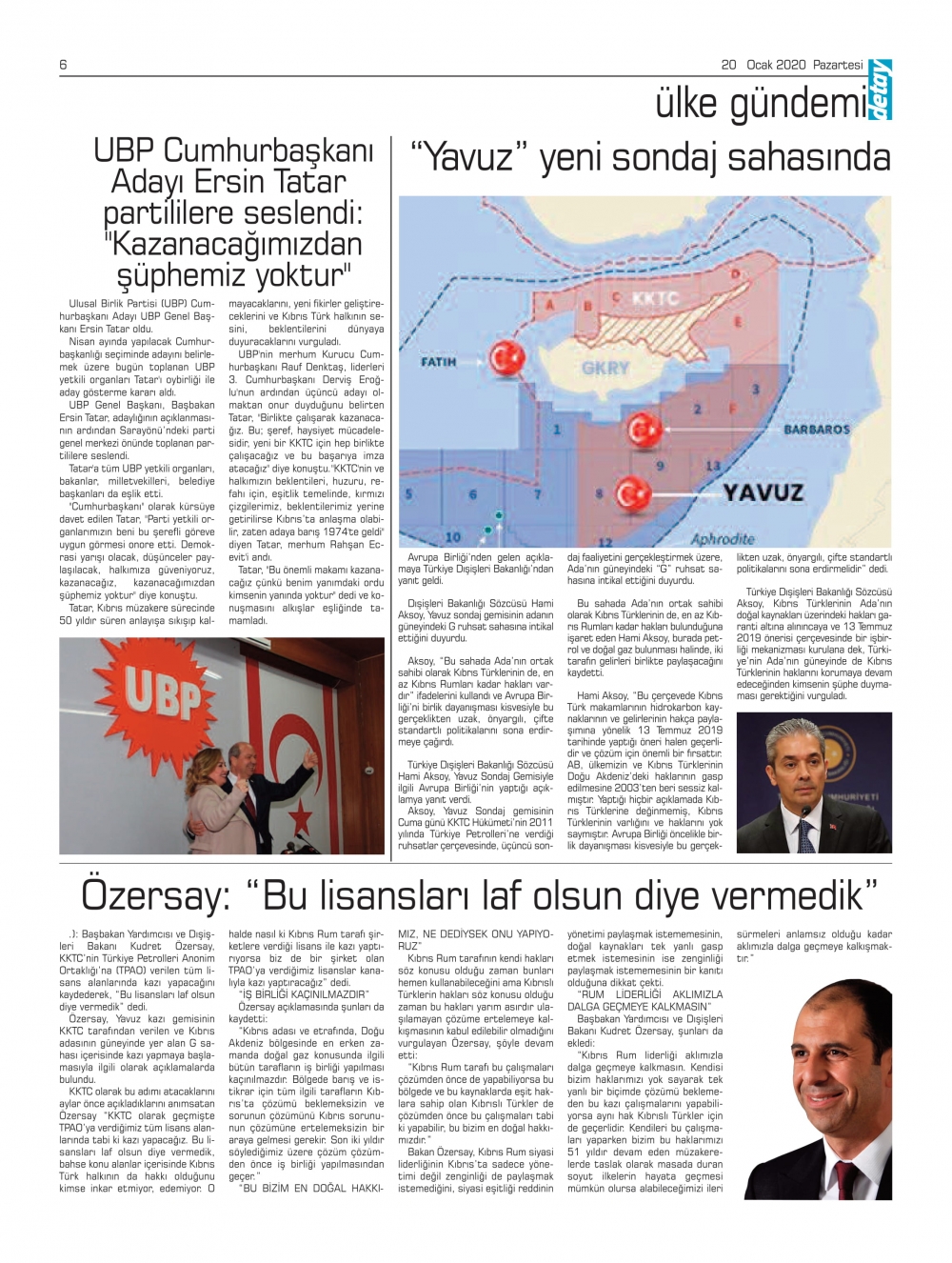 Detay Gazetes 20 Ocak 2020'de ne yazdı? galerisi resim 5