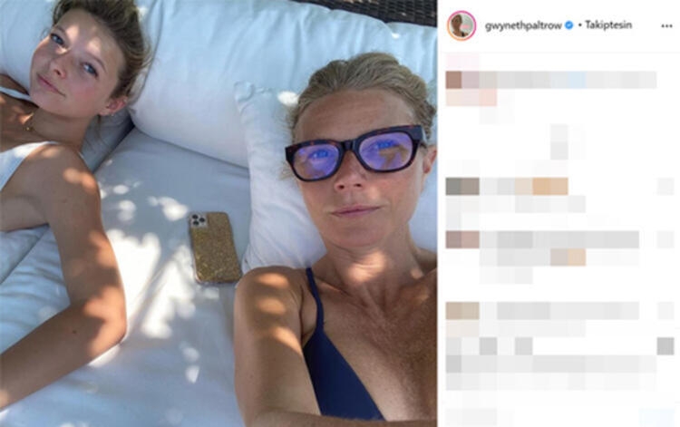Gwyneth Paltrow'un çıplak doğum günü pozundan kızı utandı galerisi resim 2