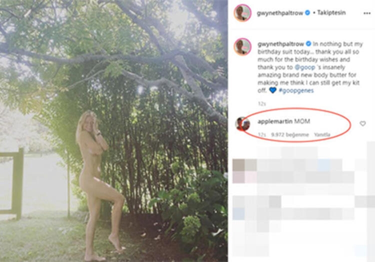 Gwyneth Paltrow'un çıplak doğum günü pozundan kızı utandı galerisi resim 3