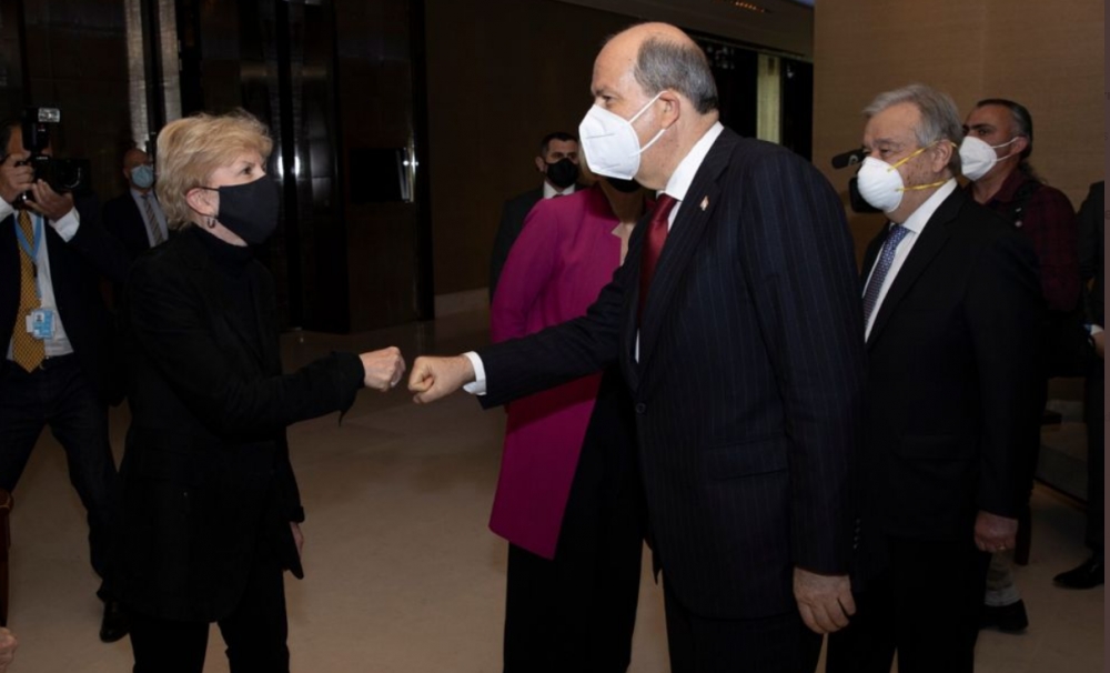 Guterres ve  Cumhurbaşkanı Tatar arasındaki ikili görüşme başladı galerisi resim 1