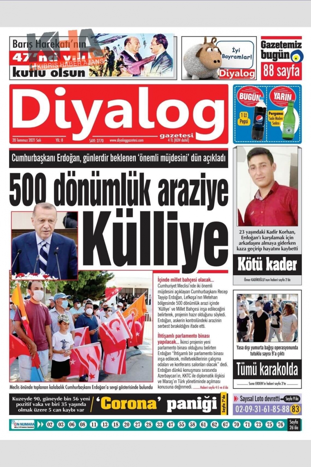 KKTC'de basılı gazeteler Erdoğan'ın Müjdesini nasıl gördü? galerisi resim 3