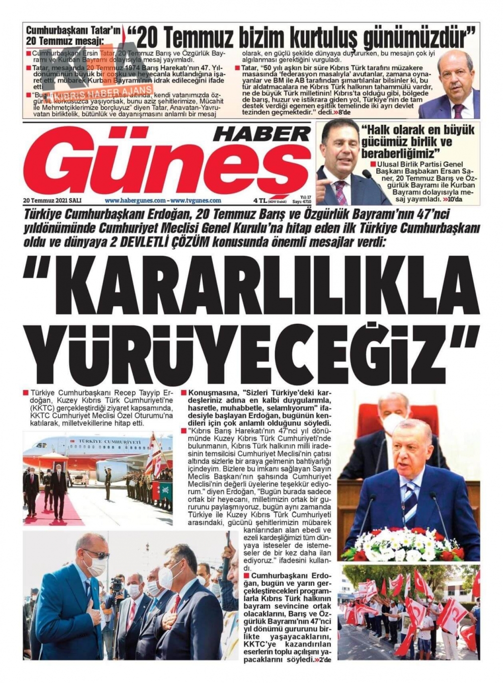 KKTC'de basılı gazeteler Erdoğan'ın Müjdesini nasıl gördü? galerisi resim 4