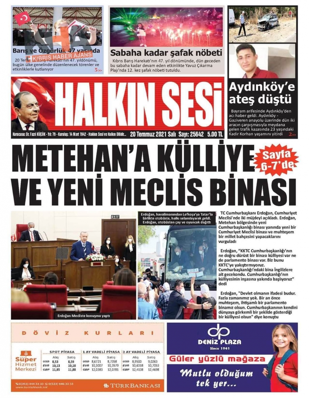 KKTC'de basılı gazeteler Erdoğan'ın Müjdesini nasıl gördü? galerisi resim 5