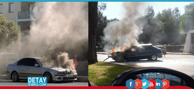 İki farklı araç, iki farklı yerde yandı! galerisi resim 1