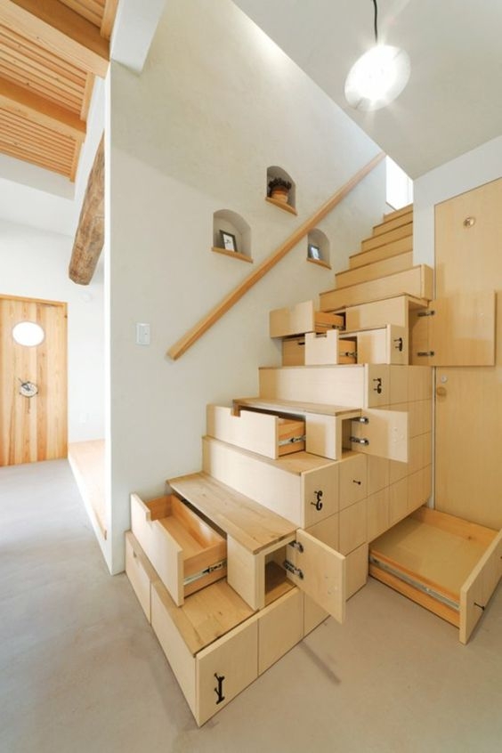Ev Merdivenlerini Yer Kazandıran Tasarımlara Çeviren 15 Başarılı Örnek galerisi resim 3