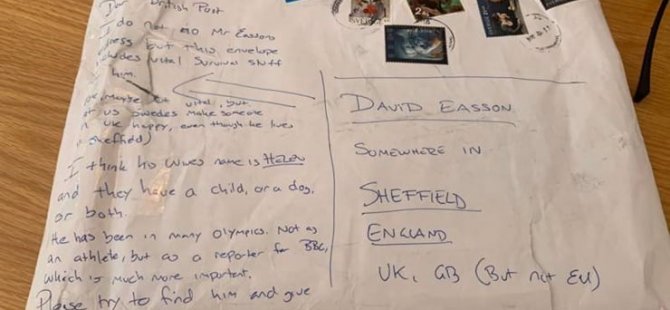 Adresi bilmediği için ‘Sheffield’da bir yer’ yazıp paket yolladı; postacı, alıcıyı buldu
