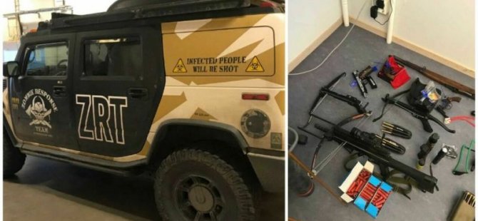 Alman 'zombi avcıları' İsviçre sınırında durduruldu, araçtan 16 kayıtsız silah çıktı