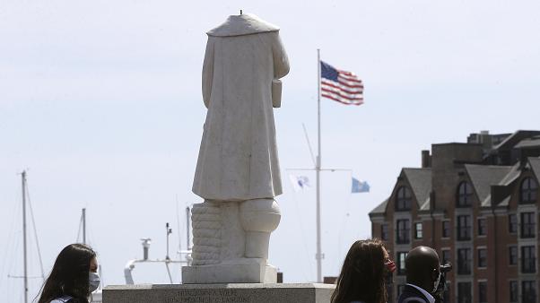 ABD'de Kristof Kolomb heykelinin başı koparıldı