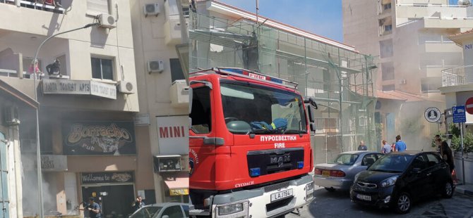 Larnaka'da yangın panik yarattı
