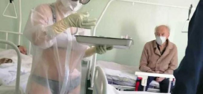 Hastalarını bikiniyle tedavi eden Rus hemşirenin yeni mesleği belli oldu