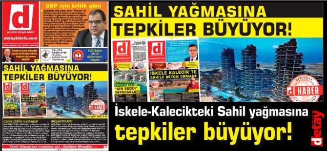 Sahil Yağmasına Tepkiler Büyüyor!