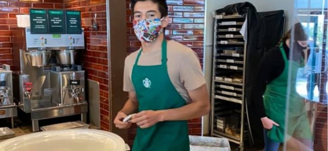 Maskesiz müşteriye hizmet vermeyen Starbucks çalışanı için 19 bin dolar bahşiş toplandı