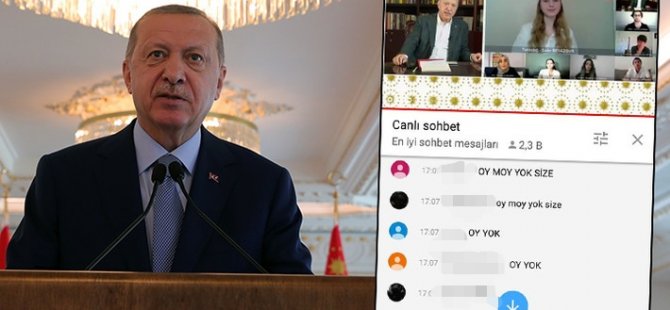 Erdoğan'ın YKS'ye girecek adaylarla yaptığı canlı yayına öğrencilerden tepki: 'OY MOY YOK SİZE'