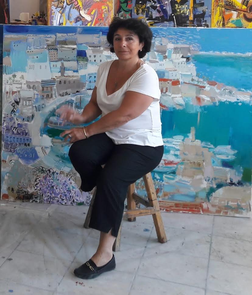 Sanatçı Ketevan Shalamberidze, Kıbrıs Modern Sanat Müzesi için “Aysel”, “Kırmızı Çatılar ile bir şehir” ve “Pozitif enerji” adlı üç eserini sanatseverlerin beğenisine sundu
