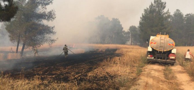 TC Milli Savunma Bakanlığı paylaştı: Alayköy’deki yangına TSK desteği