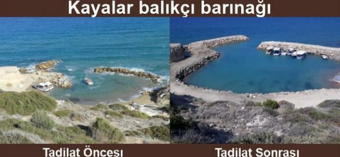 Tatar Kayalar balıkçı barınağının tadilat sonrası açılışını yaptı