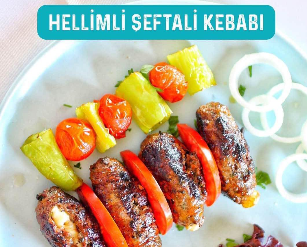 İşte hellimli Şeftali kebabı