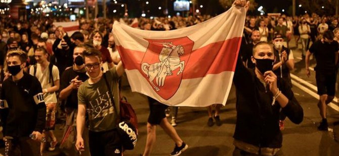 Belarus’ta seçim sonuçlarını protesto gösterileri gece boyunca devam etti