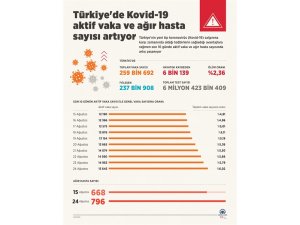 Türkiye'de Kovid-19 Aktif Vaka Ve Ağır Hasta Sayısı Artıyor