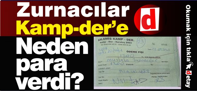 Yeniboğaziçi Belediye Başkanı Mustafa Zurnacılar Kamp-Der’e neden para verdi?