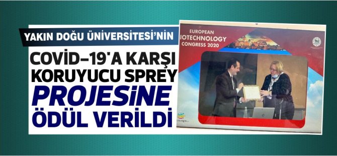 Yakın Doğu Üniversitesi’nin Sprey Projesine Avrupa’dan Ödül