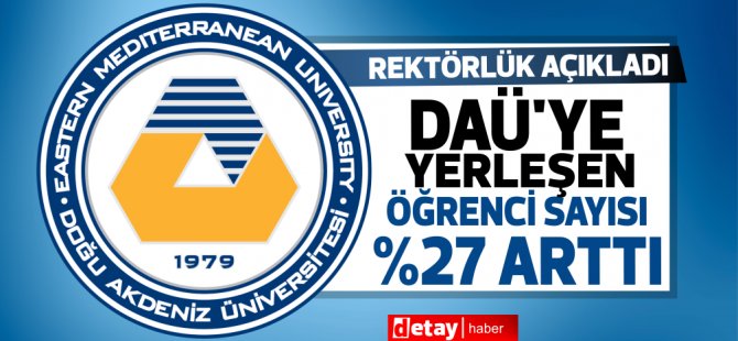 DAÜ'ye yerleşen öğrenci sayısında geçen yıla göre %27 artış