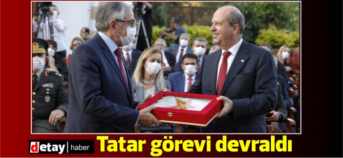 Cumhurbaşkanı Ersin Tatar, Mustafa Akıncı’dan görevi devraldı