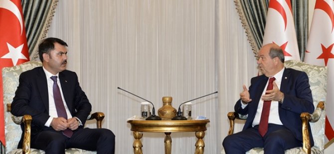 Cumhurbaşkanı Tatar Türkiye’nin Çevre Ve Şehircilik Bakanı Kurum’u  Kabul Etti