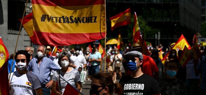 İspanya'da Kovid-19 Önlemleri Karşıtı Gösteriler Olaylı Geçti