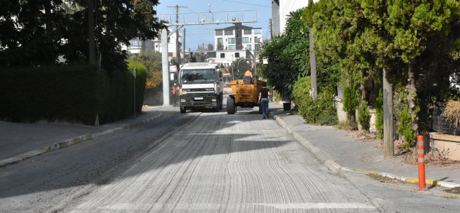 Girne’de asfaltlama çalışmaları gerçekleştirildi