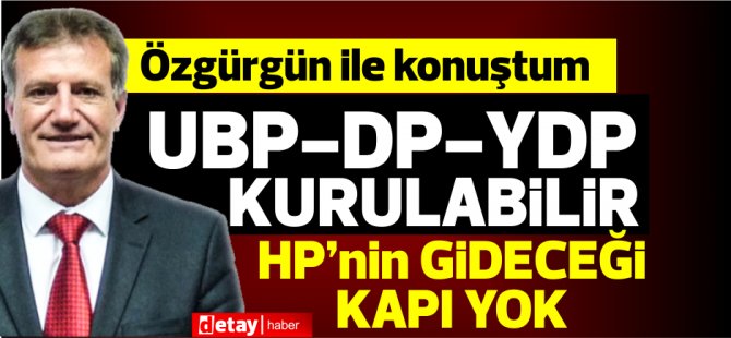 Arıklı: UBP-DP-YDP kurulabilir.. Özgürgün ile konuştum
