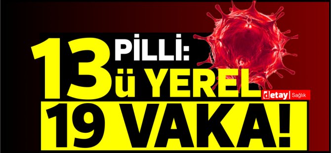 Pilli:13'ü yerel 19 pozitif vaka!