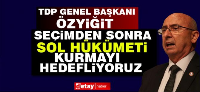 Özyiğit: "TDP olarak seçimlerin ardından 'sol hükümet' kurmayı hedefliyoruz"