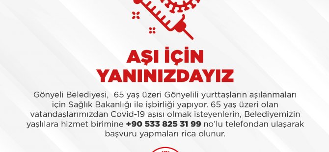Ο Δήμος Gönyeli συνεργάζεται με το Υπουργείο Υγείας για τον εμβολιασμό πολιτών άνω των 65 ετών.