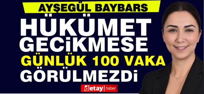 Baybars:“Hükümet karar almakta gecikmeseydi günlük 100 vakaya ulaşılmazdı’’