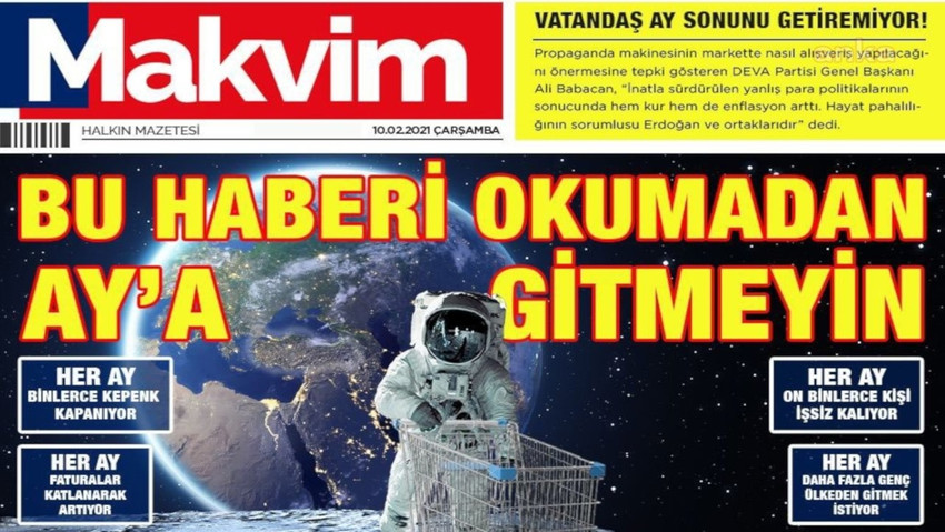 DEVA'dan 'Makvim' gazetesi: Bu haberi okumadan Ay'a gitmeyin