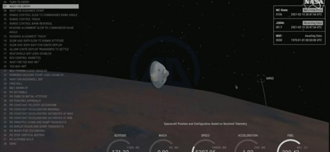 Nasa'nın Uzay Aracı Perseverance Mars'a Sorunsuz İniş Yaptı