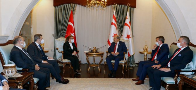 Cumhurbaşkanı Tatar, Türkiye Cumhuriyeti Ticaret Bakanı Ruhsar Pekcan'ı kabul etti