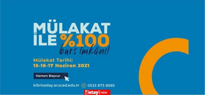 ARUCAD %100 burs vereceği öğrencileri belirlemek için 15-16-17 Haziran’da mülakat yapacak