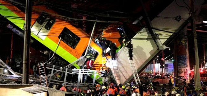 Meksika’da üst geçit çöktü, tren raydan çıktı: 15 ölü, 70 yaralı