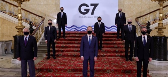 İngiltere'de Düzenlenen G7 Dışişleri Bakanları Toplantısı Ortak Bildirgesi Açıklandı