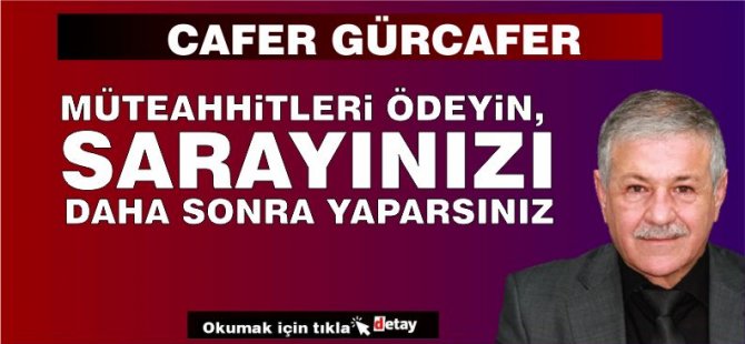KTİMB Başkanı Cafer Gürcafer, KKTC Cumhurbaşkanlığı Sarayı Projesine işaret ederek, Cumhurbaşkanı Ersin Tatar’a çağrıda bulundu