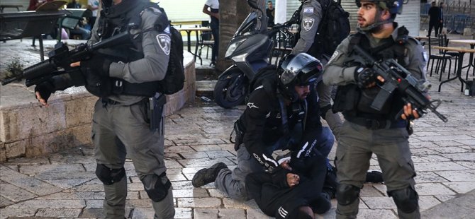 İsrail polisi, Kudüs'te Şeyh Cerrah Mahallesi'ndeki Filistinlilere yine saldırdı