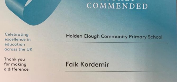 İngiltere’de “Eğitimin Oskarları”nda Bir Kıbrıslı Türk öğretmen...Faik Kordemir “En İyi İlkokul Müdürü” kategorisinde ödül kazandı