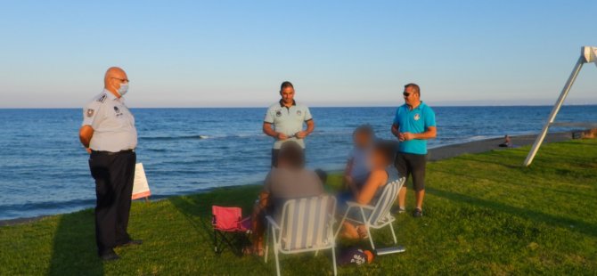 Asayişi sağlamak amacıyla İskele Belediyesi Halk Plajı’nda dün denetimler başladı