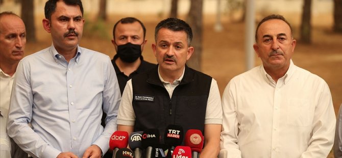 Türkiye Tarım ve Orman Bakanı Pakdemirli: Yangınların 57'sini kontrol altına aldık